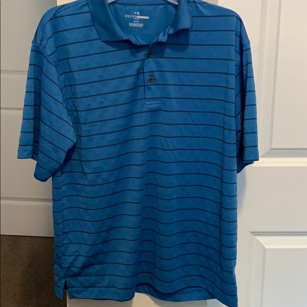 Blue Stripped Golf Shirt Men’s Medium